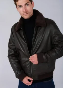 Blouson aviateur en cuir-jerem Flash Sale