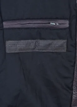 Blouson en cuir avec col amovible-jerem Fashion