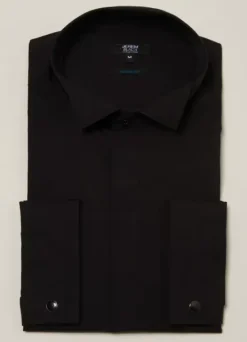 Chemise cérémonie col italien en popeline de coton – Tailored Fit-jerem Shop