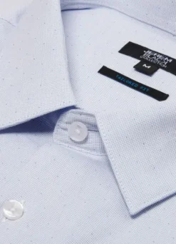 Chemise cérémonie en popeline de coton texturé – Tailored fit-jerem New