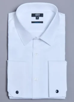 Chemise cérémonie texturée en pur coton – Coupe ajustée-jerem Store