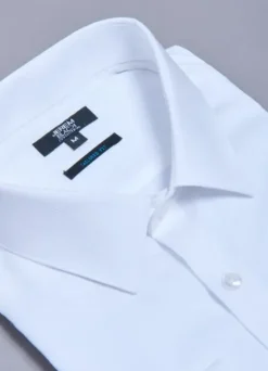 Chemise cérémonie texturée en pur coton – Coupe ajustée-jerem Store