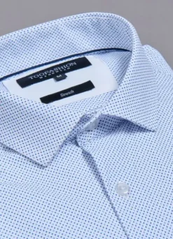 Chemise en matière stretch infroissable à imprimé géométrique – Slim fit-jerem Clearance