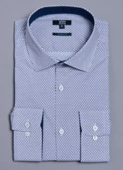 Chemise en popeline de coton coupe ajustée à imprimé géométrique-jerem Sale