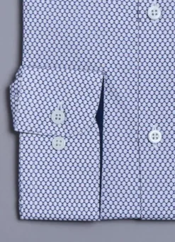 Chemise en popeline de coton coupe ajustée à imprimé géométrique-jerem Sale