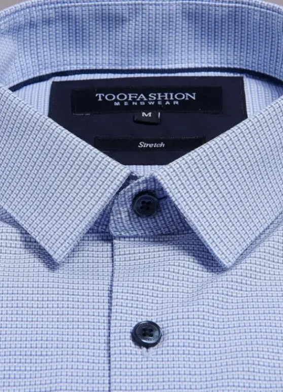 Chemise à micro-motif en coton stretch-jerem Store
