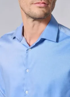 Chemise à rayures en biais en coton – Sans repassage – Comfort fit-jerem Best