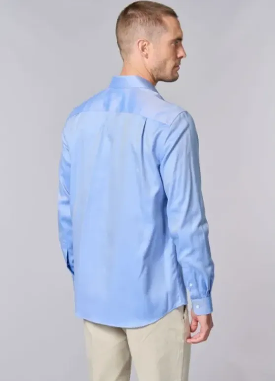 Chemise à rayures en biais en coton – Sans repassage – Comfort fit-jerem Best
