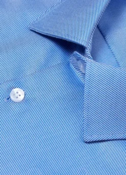 Chemise à rayures en biais en coton – Sans repassage – Comfort fit-jerem Best
