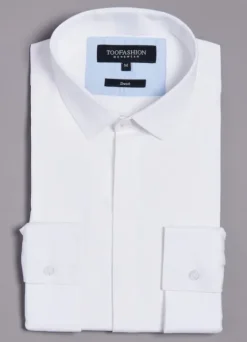 Chemise satin de coton stretch – Slim fit-jerem Flash Sale