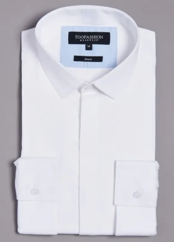 Chemise satin de coton stretch – Slim fit-jerem Flash Sale