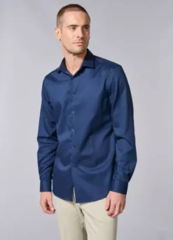 Chemise texturée en coton – Sans repassage – Comfort fit-jerem Discount