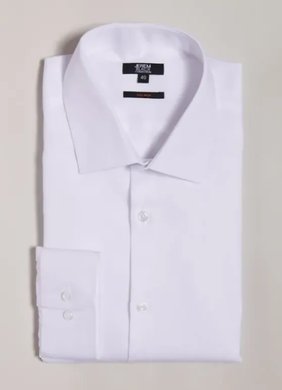 Chemise texturée en coton – Sans repassage – Comfort fit-jerem Sale