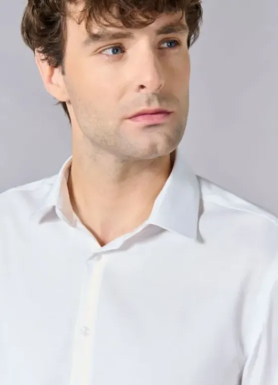 Chemise texturée en coton – Sans repassage – Comfort fit-jerem Sale