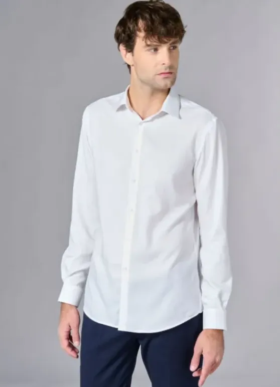 Chemise texturée en coton – Sans repassage – Comfort fit-jerem Sale