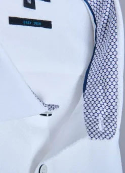 Chemise texturée en pur coton Coupe ajustée – REPASSAGE FACILE-jerem Outlet