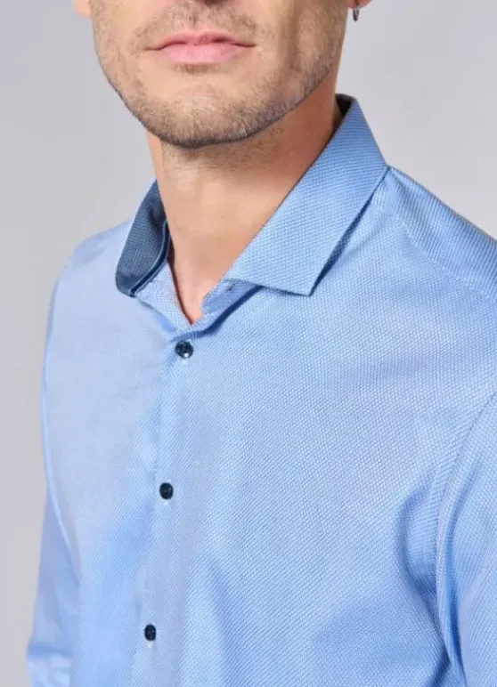 Chemise texturée à motif fantaisie - Tailered fit -Repassage facile-jerem Discount