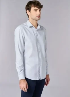 Chemise texturée à motif fantaisie en coton – Sans repassage – Comfort fit-jerem Flash Sale