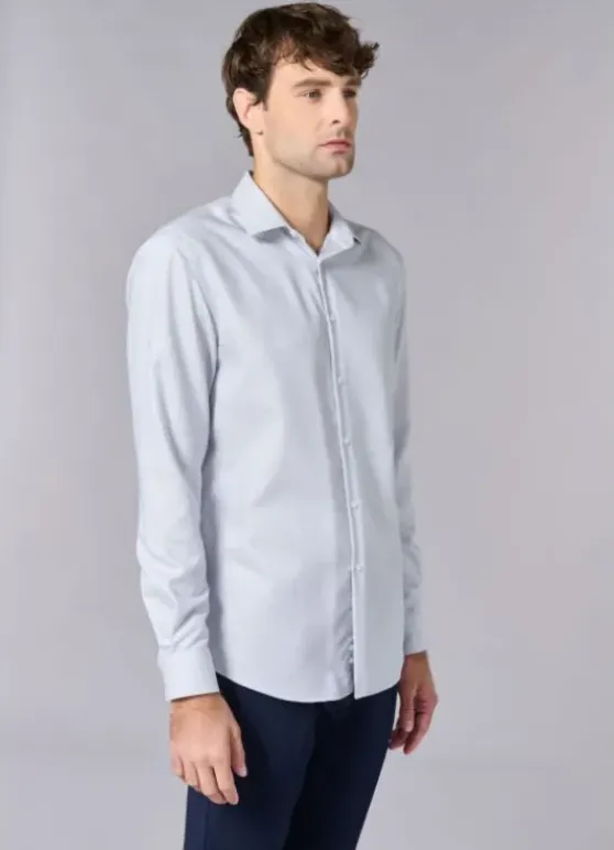 Chemise texturée à motif fantaisie en coton – Sans repassage – Comfort fit-jerem Flash Sale