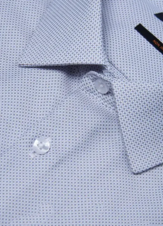 Chemise texturée à motif fantaisie en coton – Sans repassage – Comfort fit-jerem Flash Sale