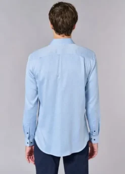Chemise texturée à motif fantaisie en coton – Sans repassage – Comfort fit-jerem Store