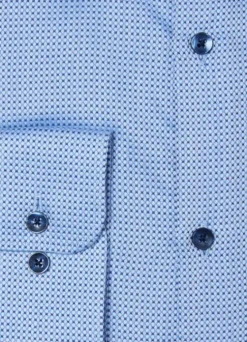 Chemise texturée à motif fantaisie en coton – Sans repassage – Comfort fit-jerem Store