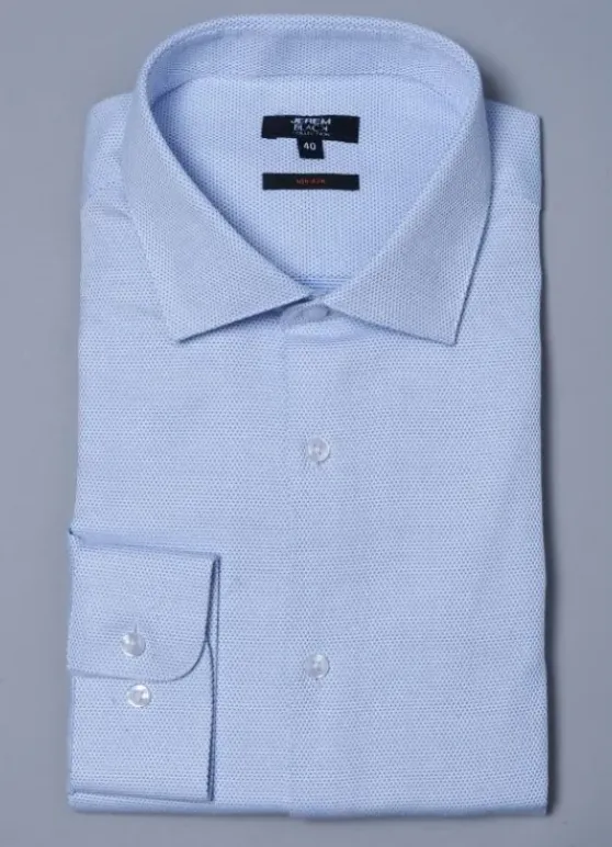 Chemise texturée à motif fantaisie en coton – Sans repassage – Comfort fit-jerem Flash Sale