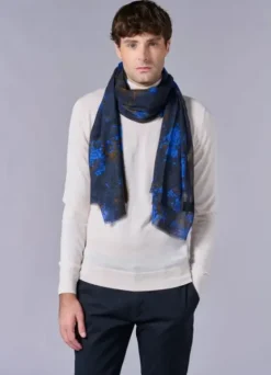 Echarpe 100% laine fine imprimé 70 X 180 cm-jerem Clearance