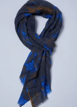 Echarpe 100% laine fine imprimé 70 X 180 cm-jerem Clearance