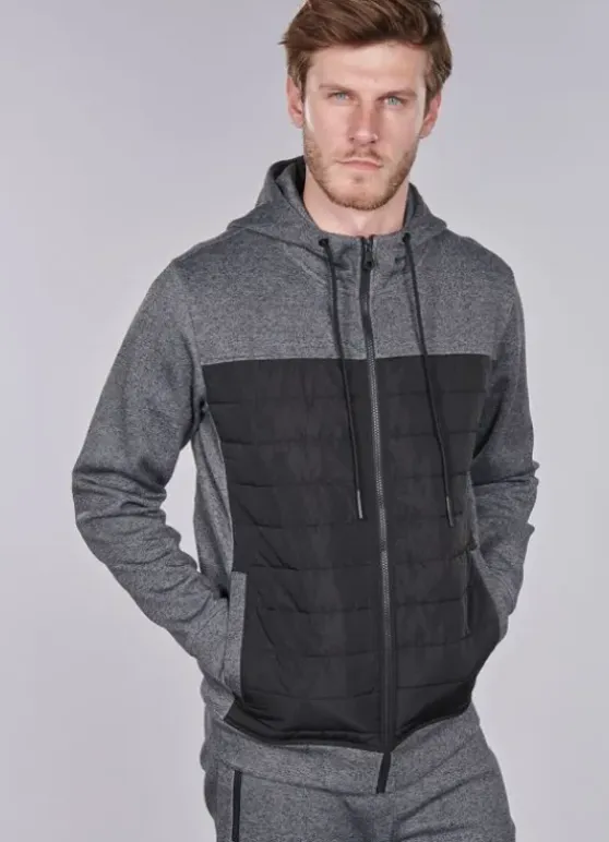 Gilet à capuche bi-matière matelassé-jerem Fashion