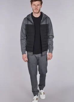 Gilet à capuche bi-matière matelassé-jerem Fashion