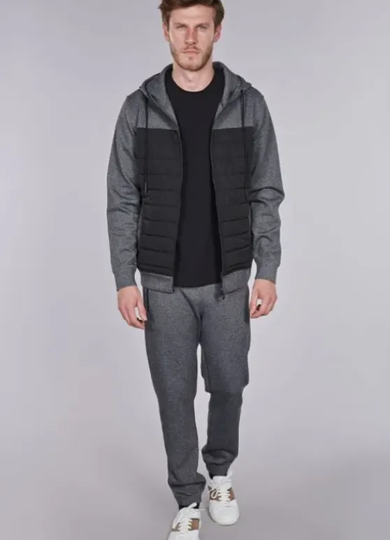 Gilet à capuche bi-matière matelassé-jerem Fashion