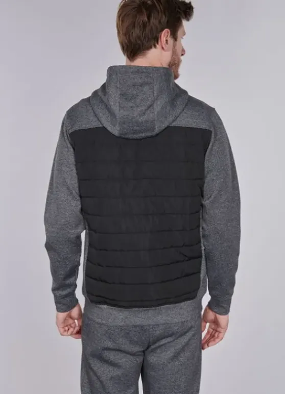 Gilet à capuche bi-matière matelassé-jerem Fashion