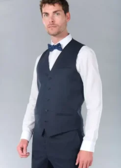 Gilet de costume à carreau fondu en laine vierge Super 110's Natural Stretch-jerem Online