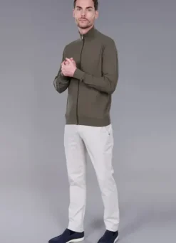 Gilet zippé en maille jacquard de coton Gasti-jerem Fashion