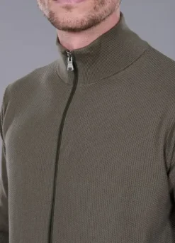 Gilet zippé en maille jacquard de coton Gasti-jerem Fashion