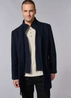 Manteau en laine col tailleur mi-long-jerem Online