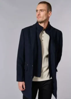 Manteau en laine col tailleur mi-long-jerem Online