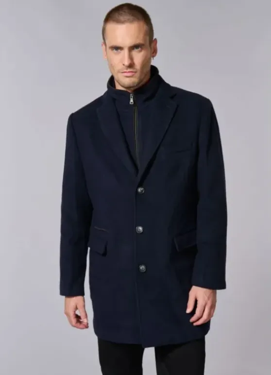 Manteau en laine col tailleur mi-long-jerem Online