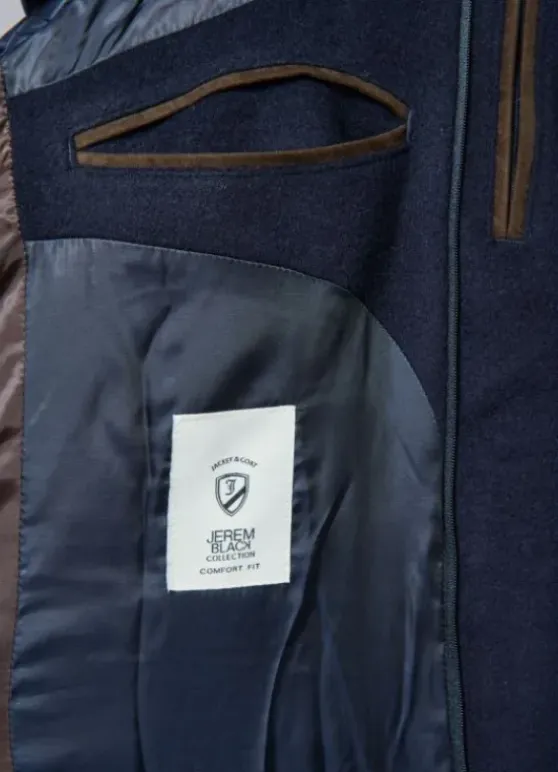Manteau en laine col tailleur mi-long-jerem Online