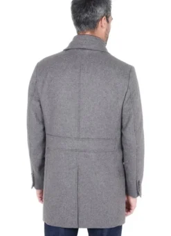 Manteau long avec parementure amovible en suédine-jerem Best Sale