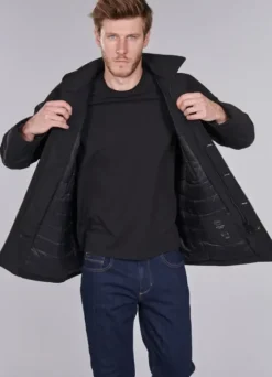 Manteau noir en coton stretch-jerem Best Sale