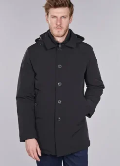 Manteau noir en coton stretch-jerem Best Sale
