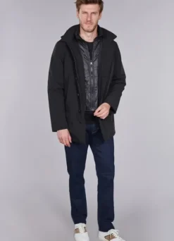 Manteau noir en coton stretch-jerem Best Sale