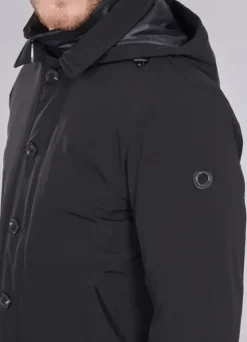 Manteau noir en coton stretch-jerem Best Sale