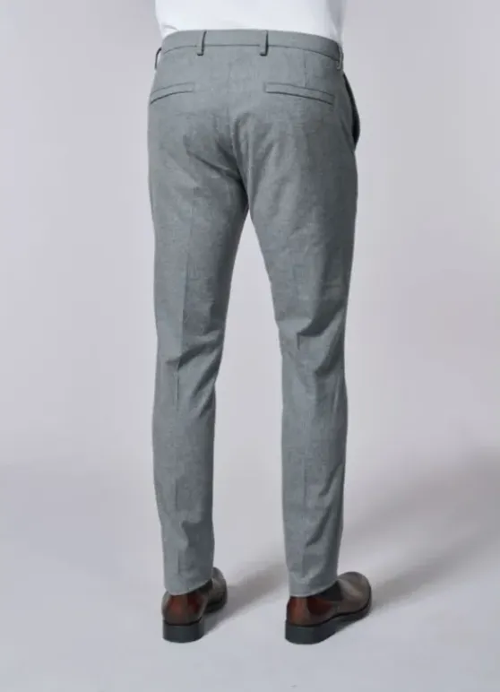Pantalon ajusté en flanelle de coton mélangé à micro-chevron-jerem Flash Sale