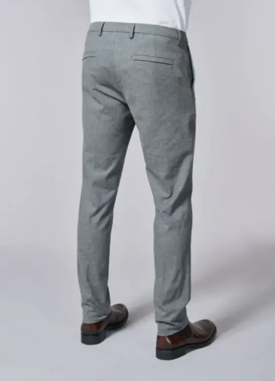 Pantalon ajusté en flanelle de coton mélangé à micro-chevron-jerem Flash Sale