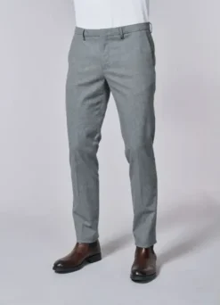Pantalon ajusté en flanelle de coton mélangé à micro-chevron-jerem Flash Sale