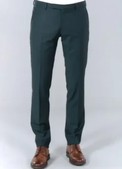Pantalon de costume ajustée bi-stretch en laine vierge mélangée-jerem Clearance