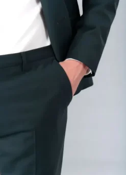 Pantalon de costume ajustée bi-stretch en laine vierge mélangée-jerem Clearance